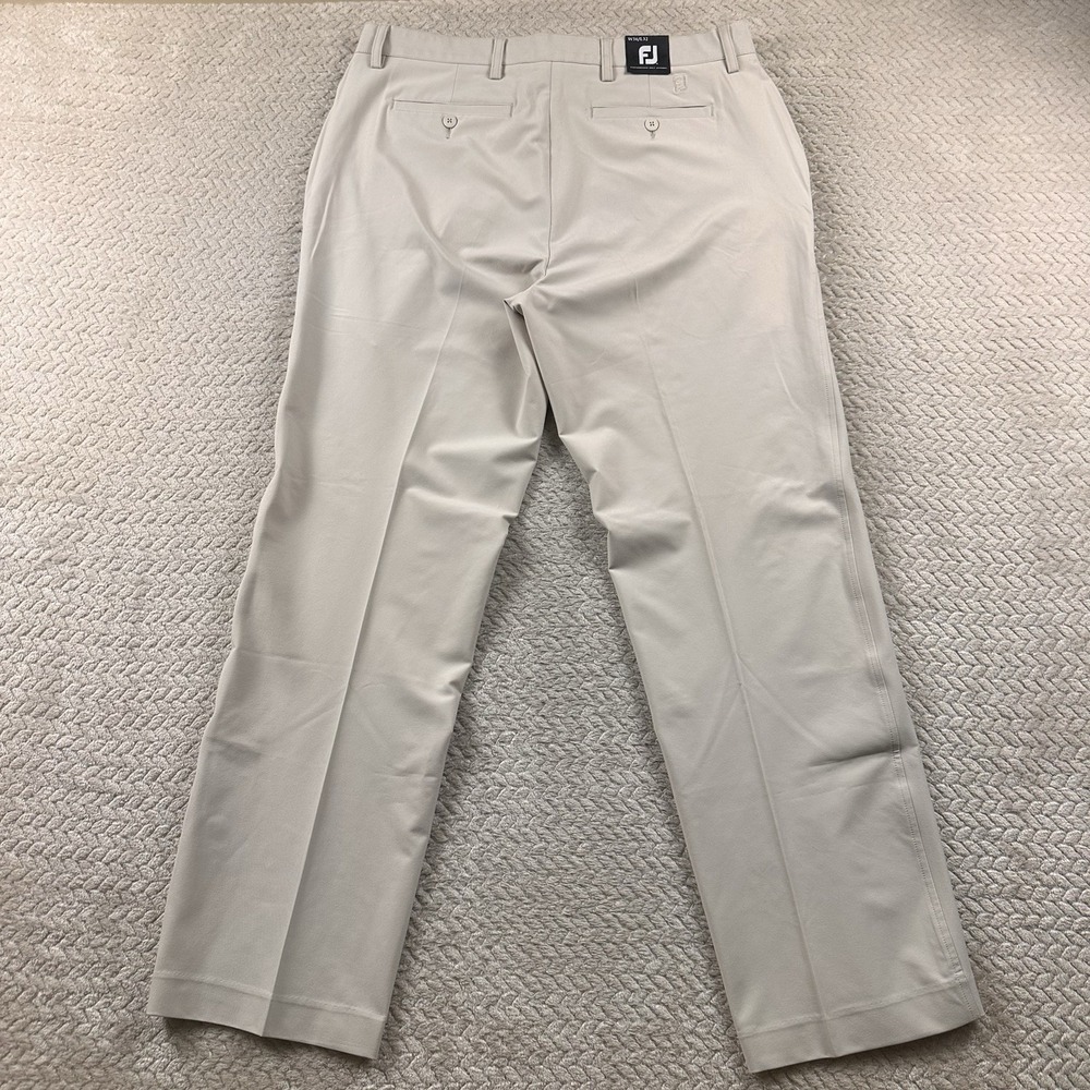 NWT FootJoy Golf Pants Mens 36x32 Performance Business Luxury Office Stone - Picture 2 of 16